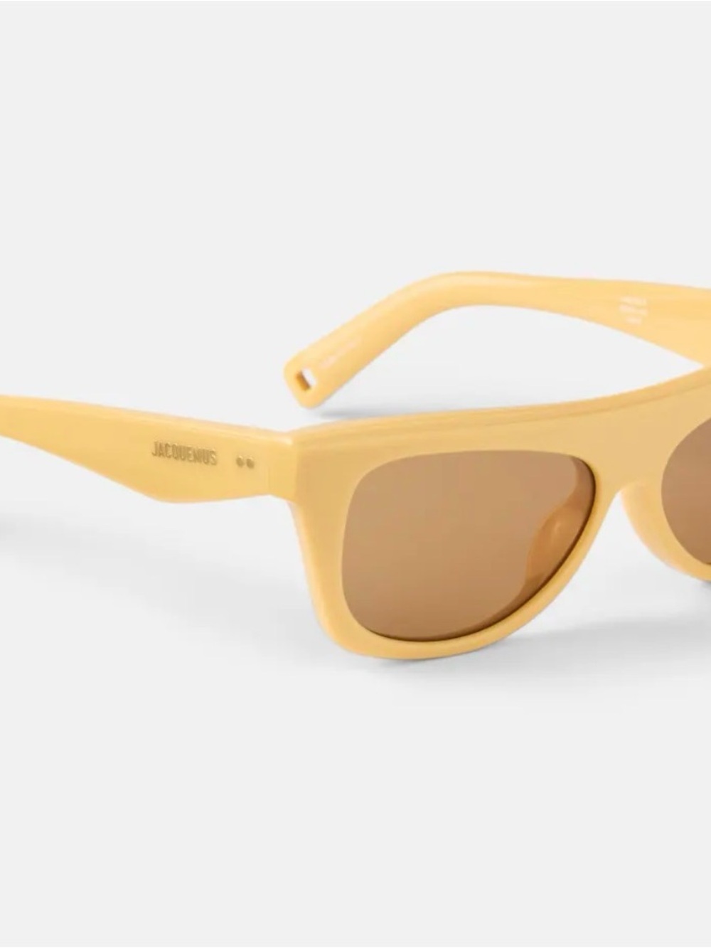 Jacquemus Cream Yellow Rectangular Sunglasses - Picture 3 of 12